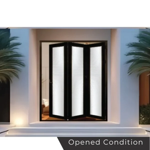 FOLDING DOOR WITH LOUVER